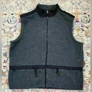 ProActive Men Heather Grey Full Zip Up Hidden Pocket Durable Outdoor Vest, sz LG